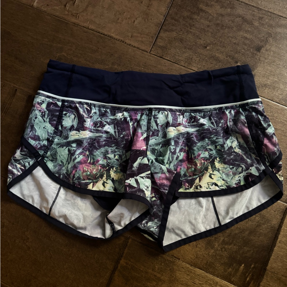 Floral Patterned lululemon Athletic Shorts